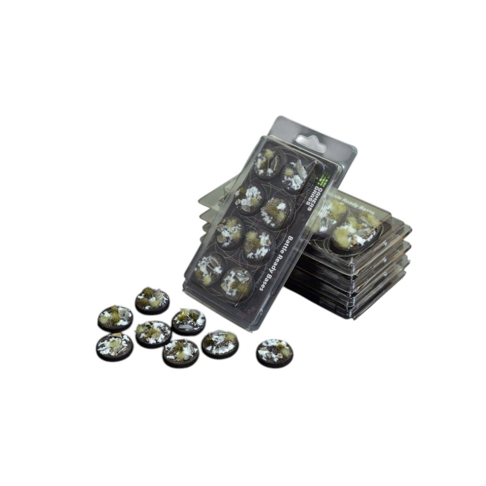 Gamers Grass GGB-WR32 Battle Ready Bases Winter Round 32mm (x8)