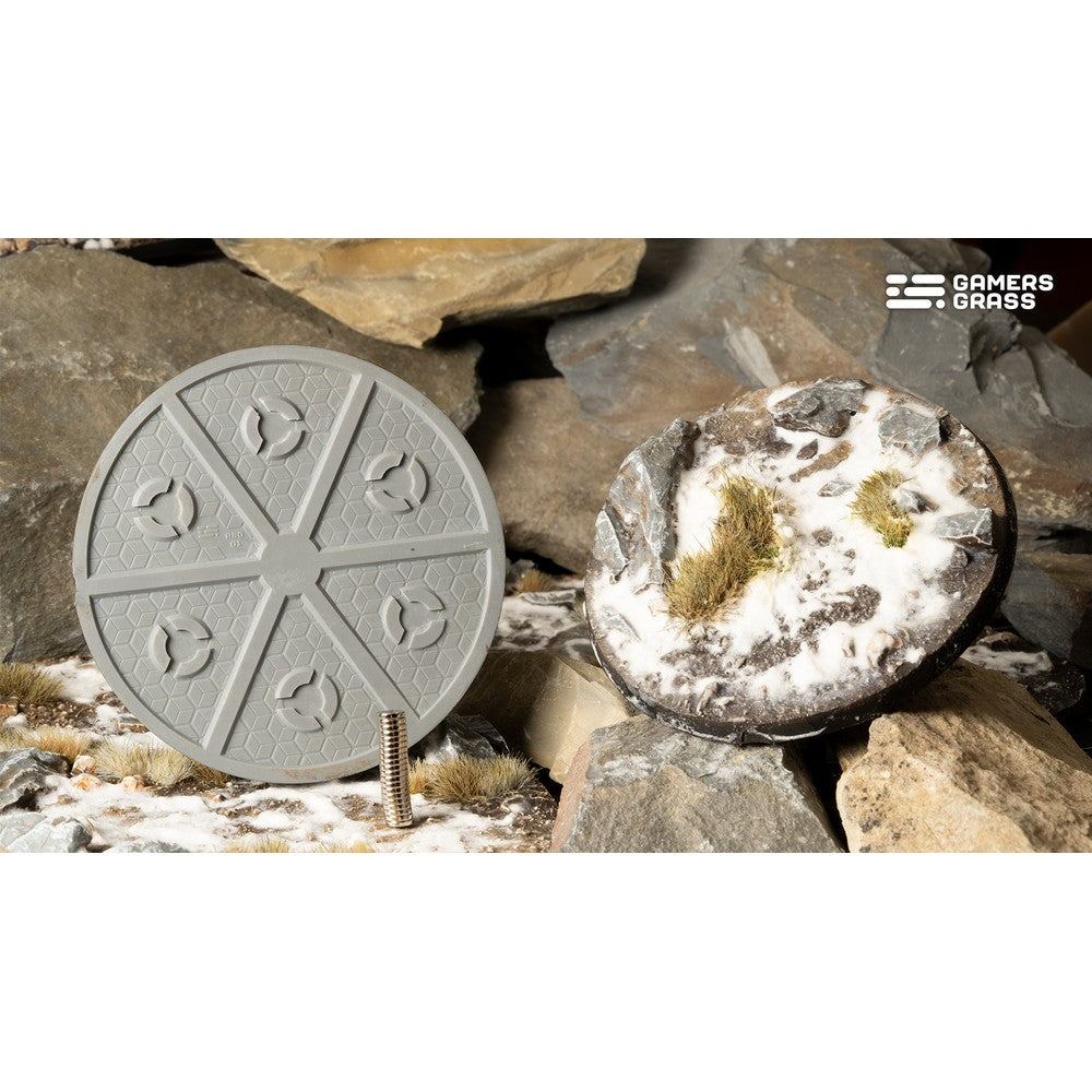 Gamers Grass GGB-WR80 Battle Ready Bases Winter Round 80mm (x1)