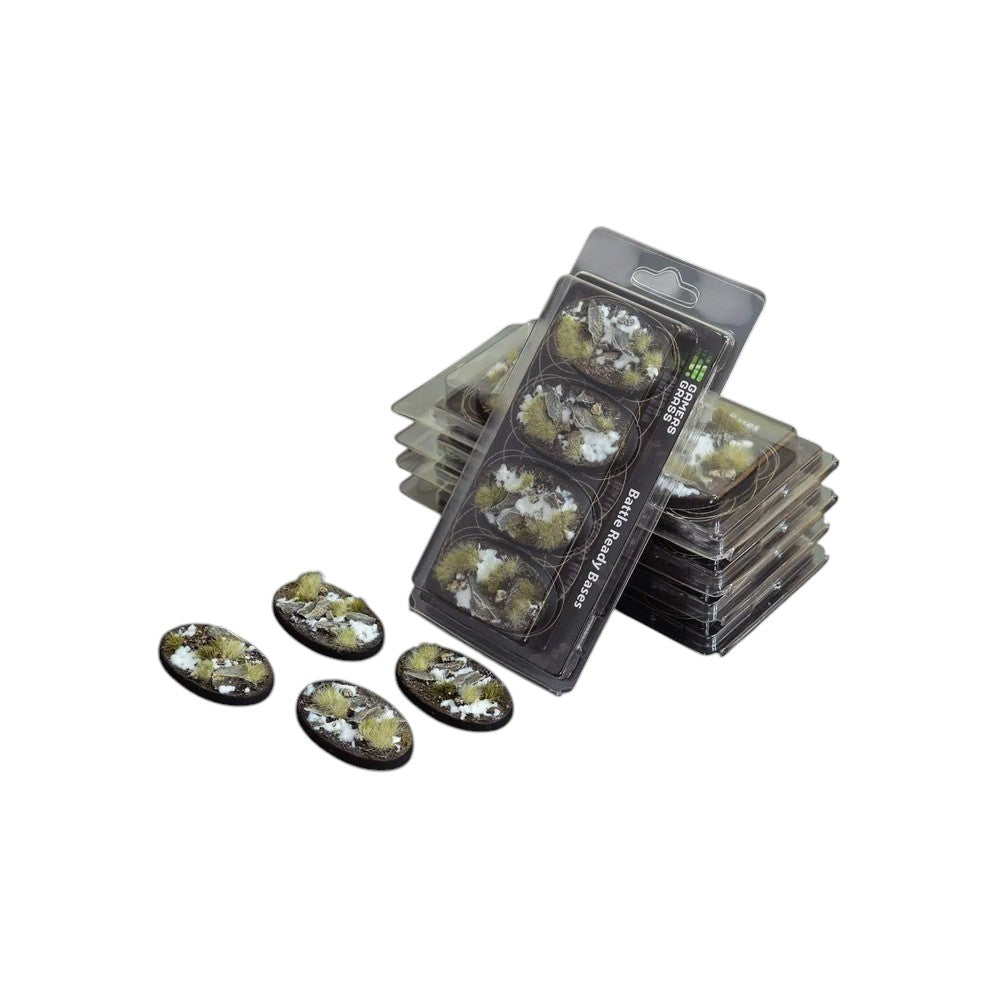 Gamers Grass GGB-WO60 Battle Ready Bases Winter Oval 60mm (x4)