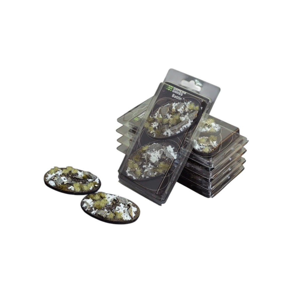 Gamers Grass GGB-WO90 Battle Ready Bases Winter Oval 90mm (x2)