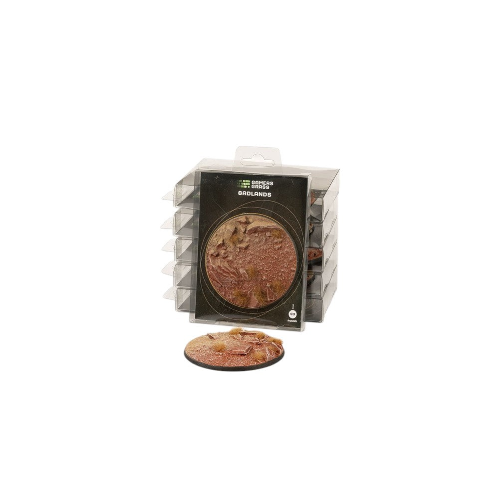 Gamers Grass GGB-BLR90 Battle Ready Bases Badlands Round 90mm (x1)