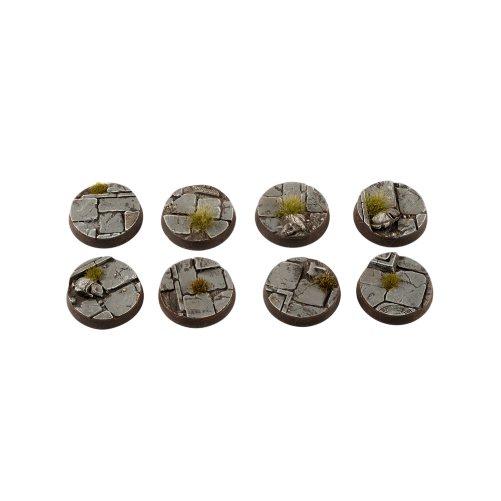 Gamers Grass GGB-TR28 Battle Ready Bases Temple Round 28mm (x8)