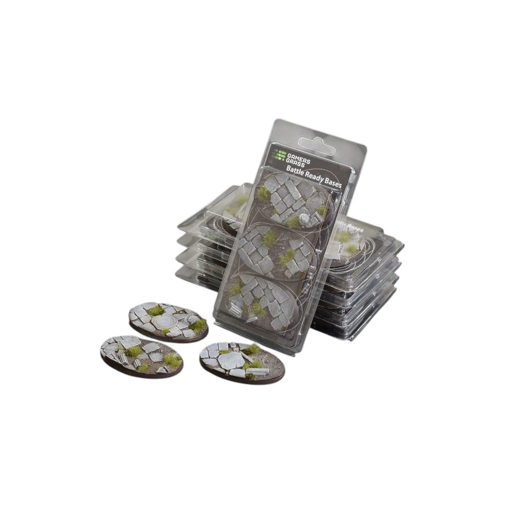 Gamers Grass GGB-TO75 Battle Ready Bases Temple Oval 75mm (x3)