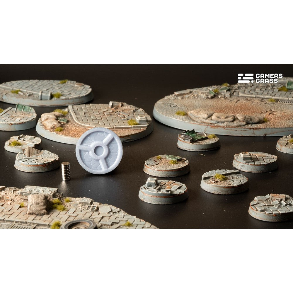 Gamers Grass GGB-UWR28 Battle Ready Bases Urban Warfare Round 28mm (x8)
