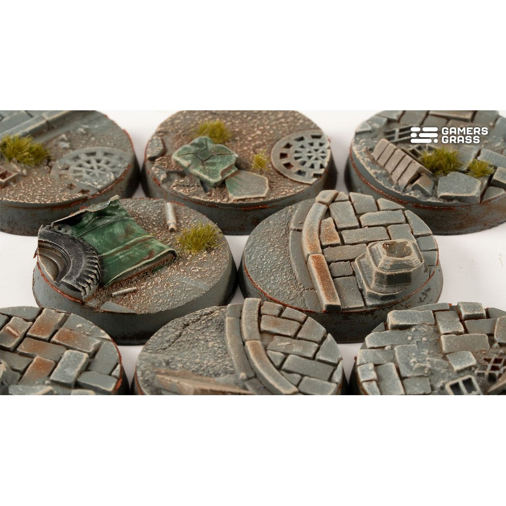 Gamers Grass GGB-UWR28 Battle Ready Bases Urban Warfare Round 28mm (x8)