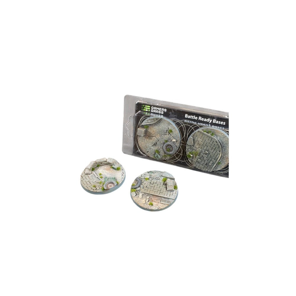 Gamers Grass GGB-UWR60 Battle Ready Bases Urban Warfare Round 60mm (x2)