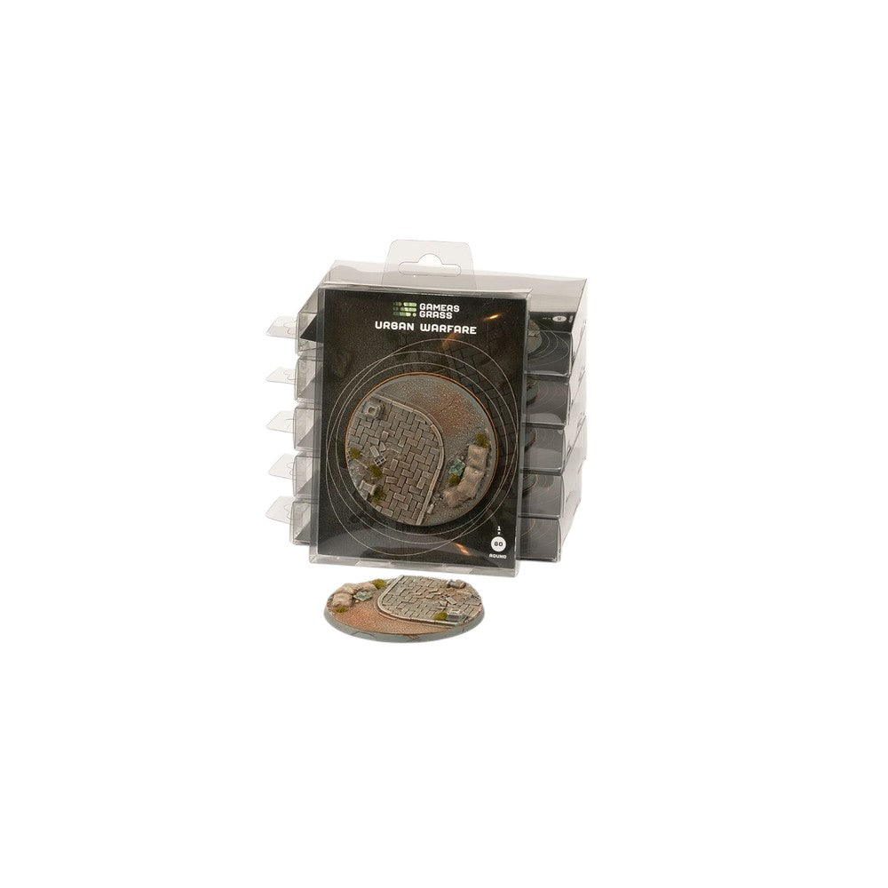 Gamers Grass GGB-UWR80 Battle Ready Bases Urban Warfare Round 80mm (x1)