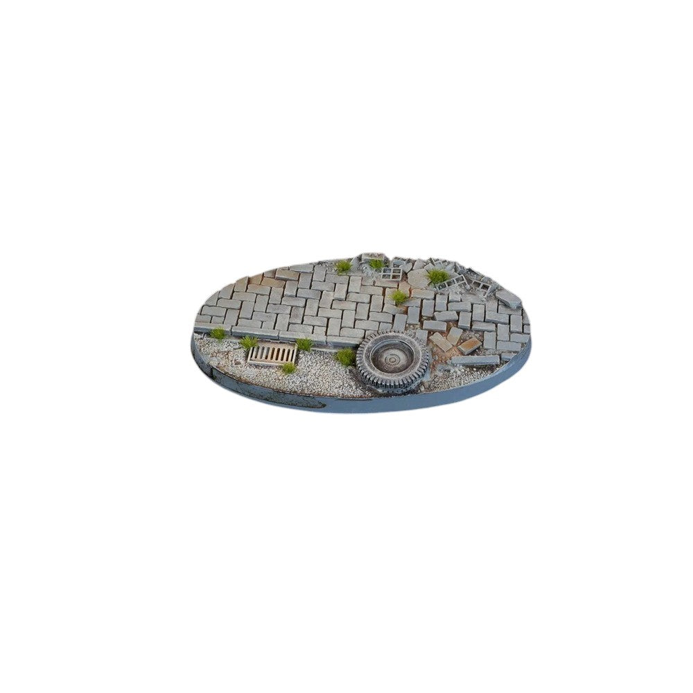 Gamers Grass GGB-UWO90 Battle Ready Bases Urban Warfare Oval 90mm (x2)