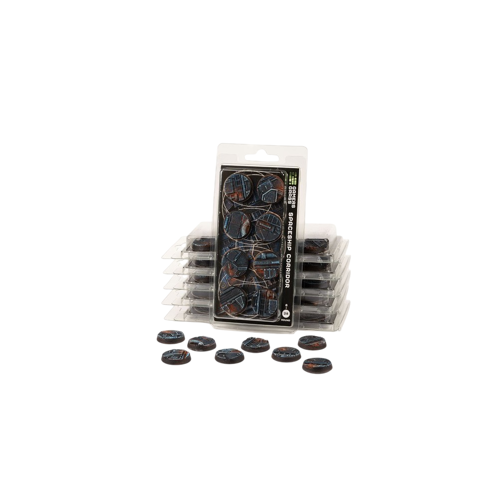 Gamers Grass GGB-SPR28 Battle Ready Bases Spaceship Corridor Round 28mm (x8)