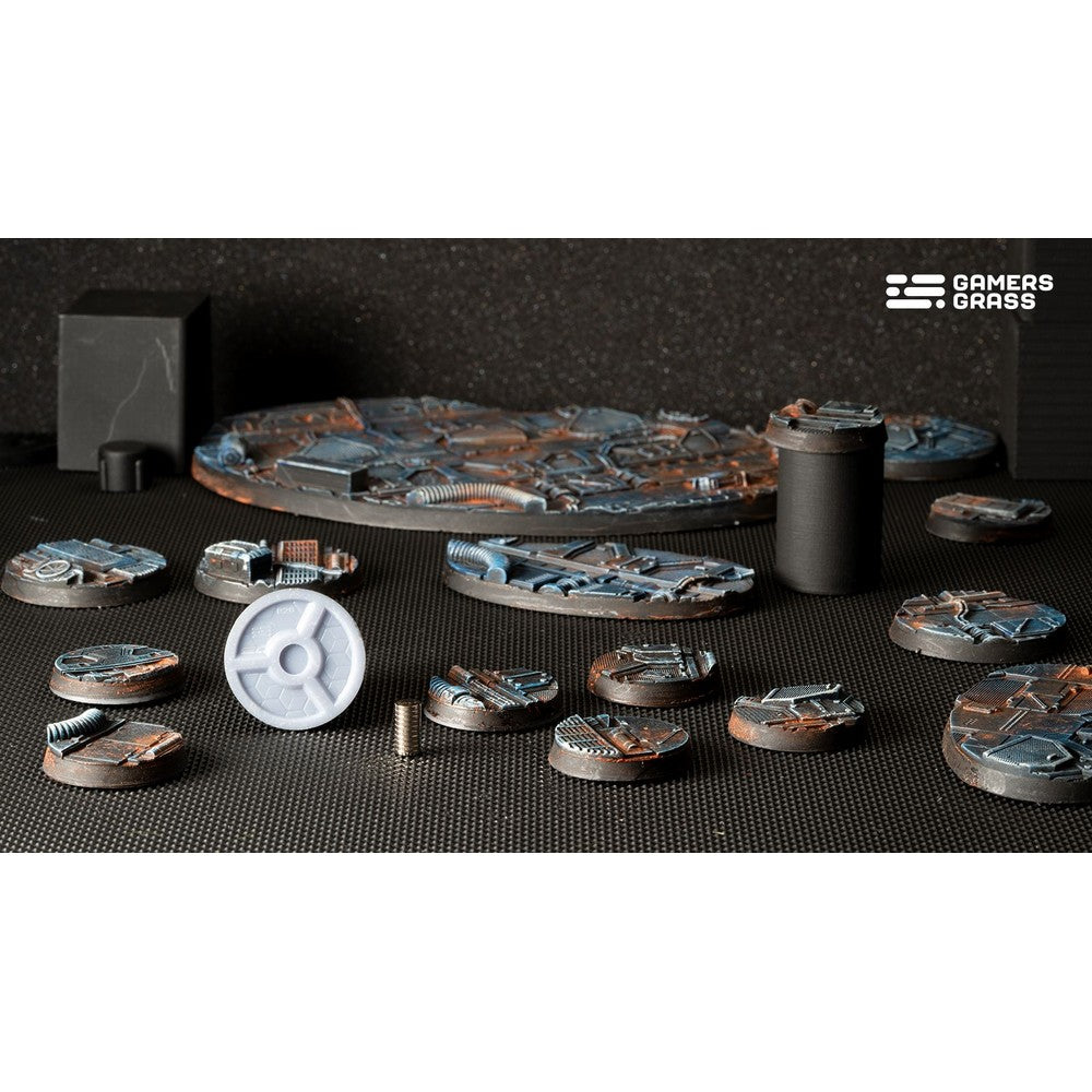 Gamers Grass GGB-SPR28 Battle Ready Bases Spaceship Corridor Round 28mm (x8)