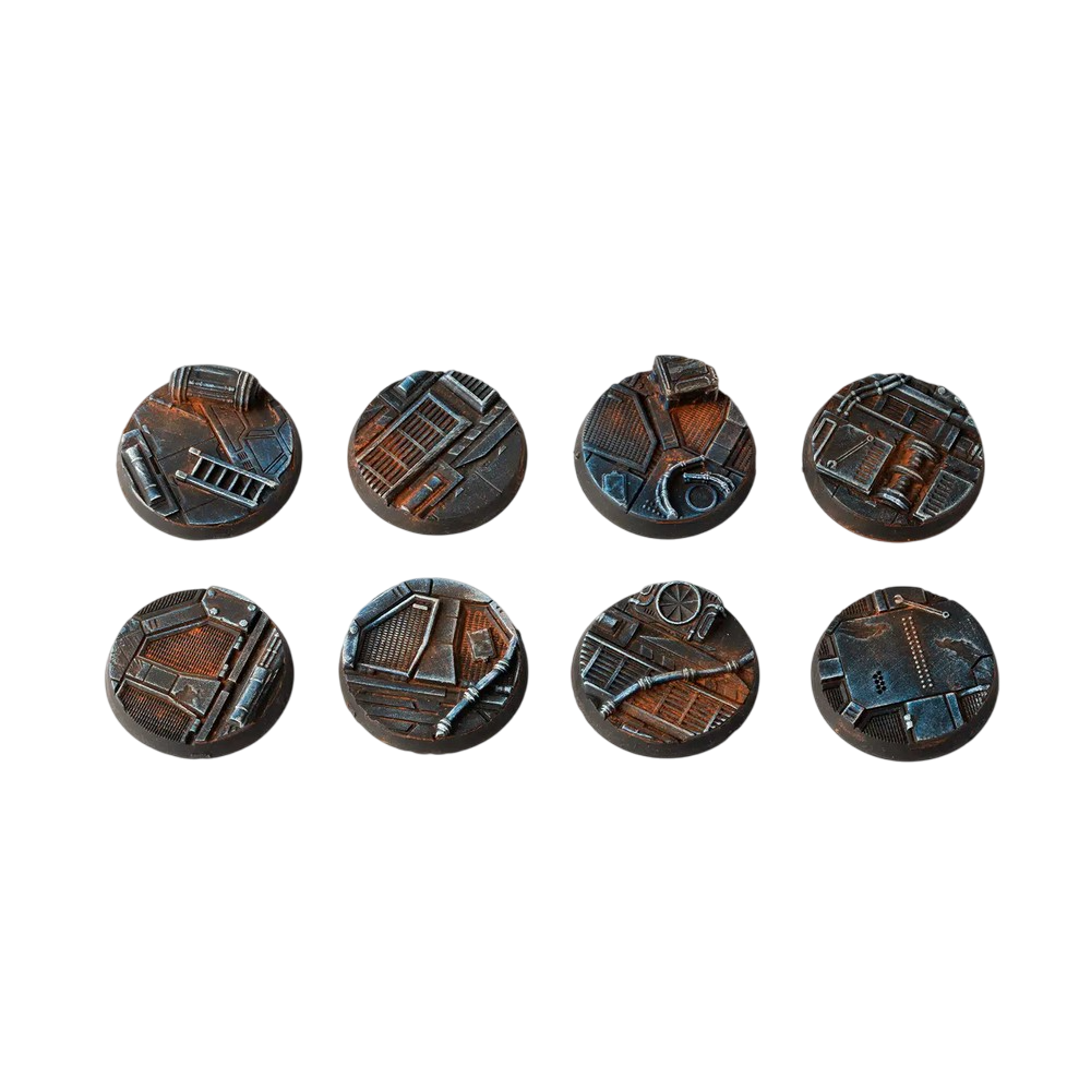 Gamers Grass GGB-SPR32 Battle Ready Bases Spaceship Corridor Round 32mm (x8)