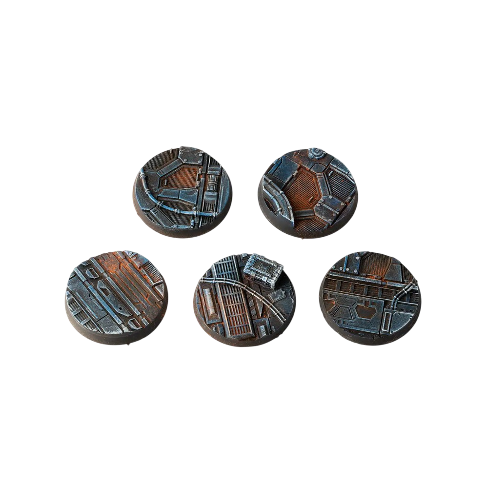 Gamers Grass GGB-SPR40 Battle Ready Bases Spaceship Corridor Round 40mm (x5)