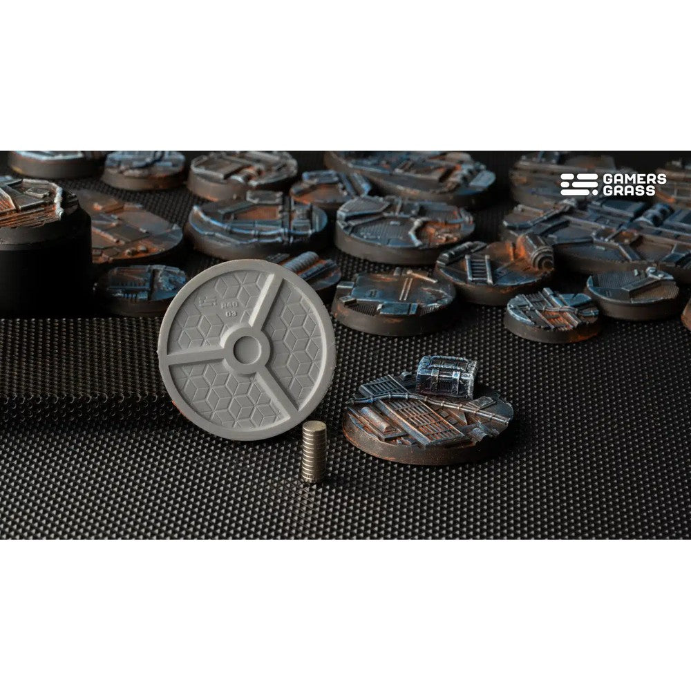 Gamers Grass GGB-SPR40 Battle Ready Bases Spaceship Corridor Round 40mm (x5)