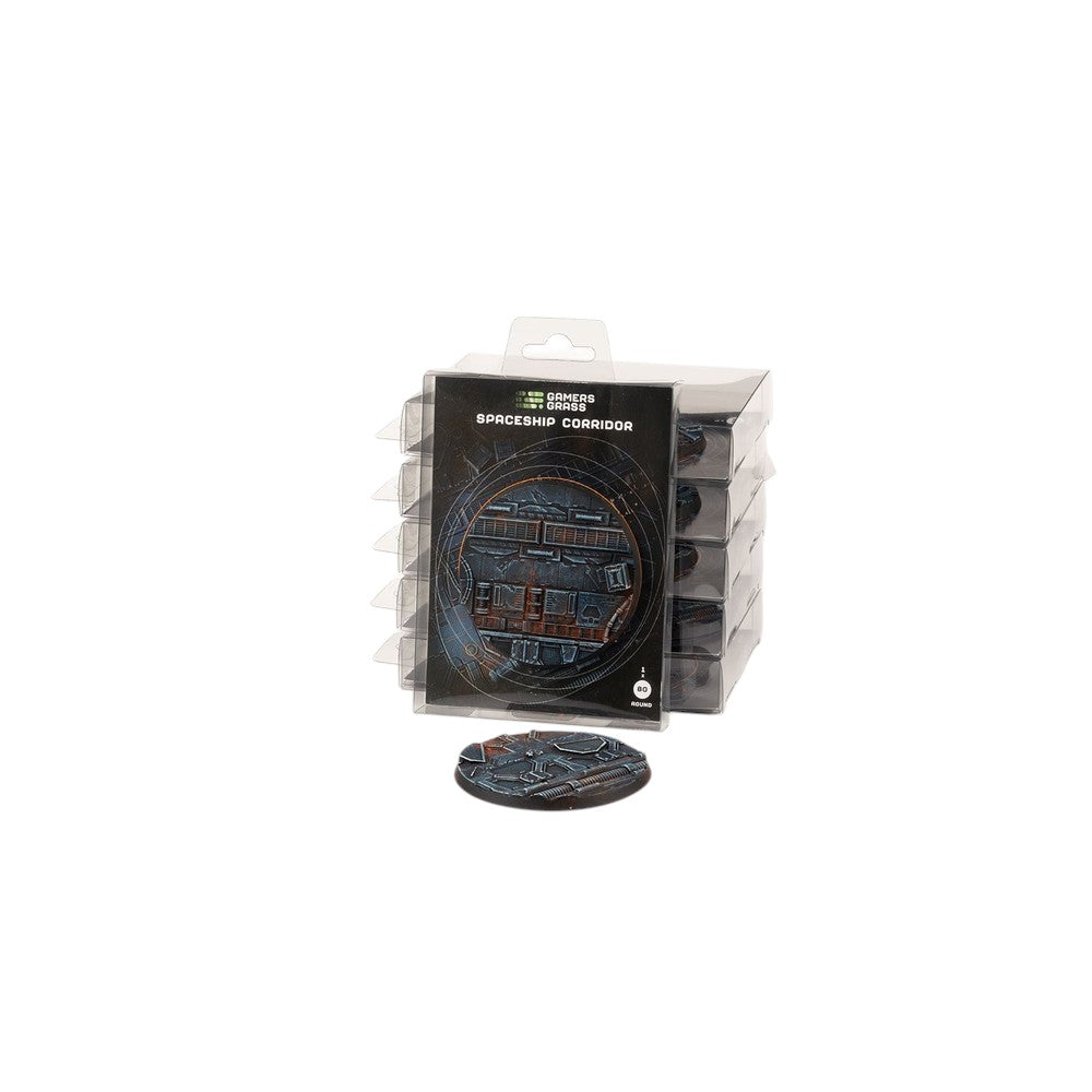 Gamers Grass GGB-SPR80 Battle Ready Bases Spaceship Corridor Round 80mm (x1)