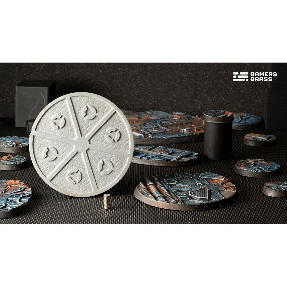 Gamers Grass GGB-SPR80 Battle Ready Bases Spaceship Corridor Round 80mm (x1)