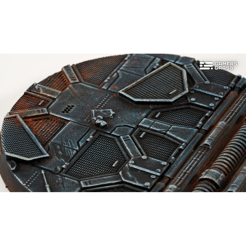 Gamers Grass GGB-SPR80 Battle Ready Bases Spaceship Corridor Round 80mm (x1)