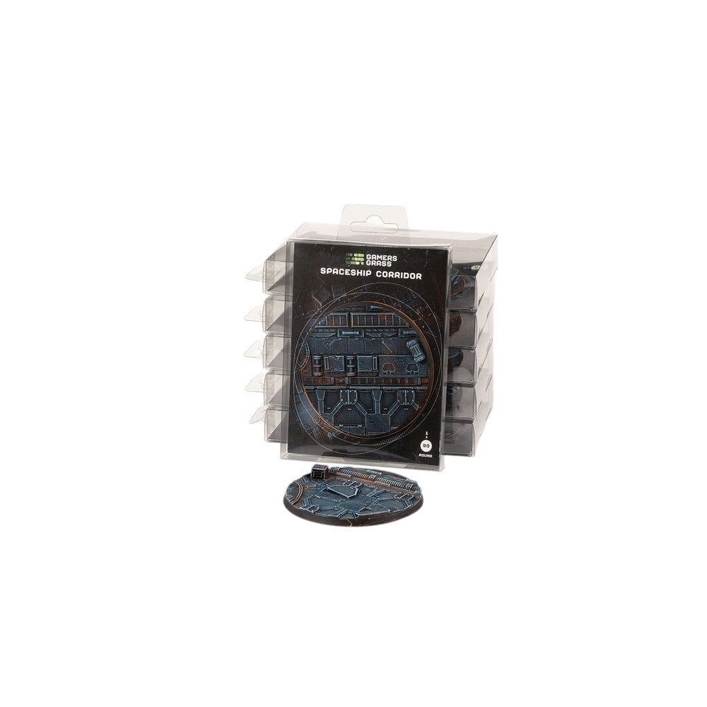 Gamers Grass GGB-SPR90 Battle Ready Bases Spaceship Corridor Round 90mm (x1)