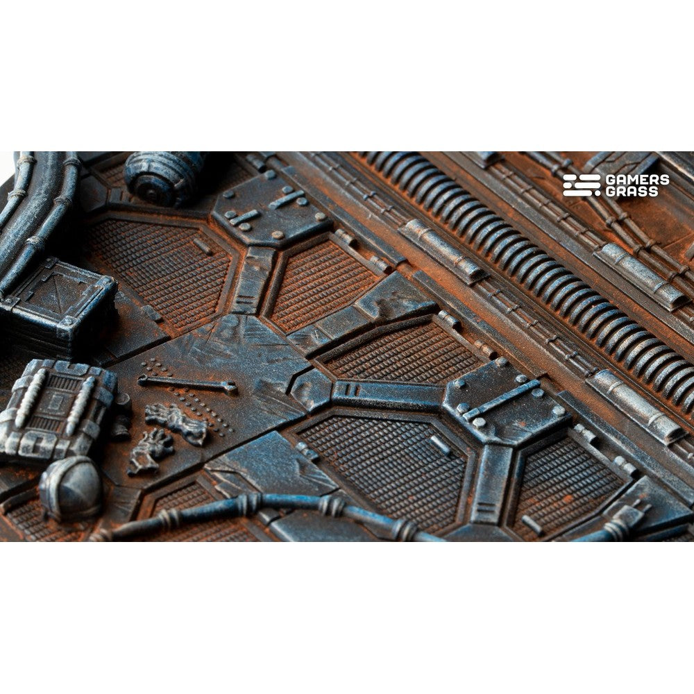Gamers Grass GGB-SPR100 Battle Ready Bases Spaceship Corridor Round 100mm (x1)