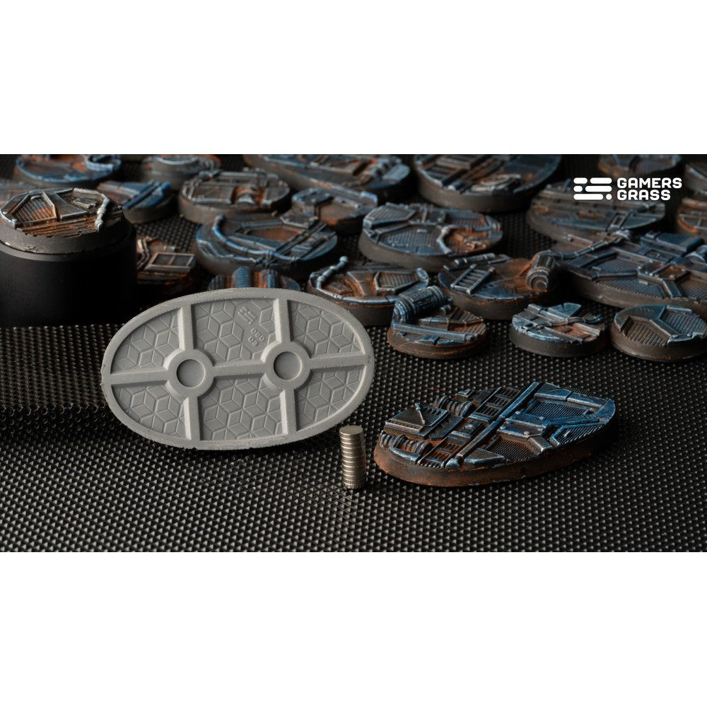 Gamers Grass GGB-SPO60 Battle Ready Bases Spaceship Corridor Oval 60mm (x4)