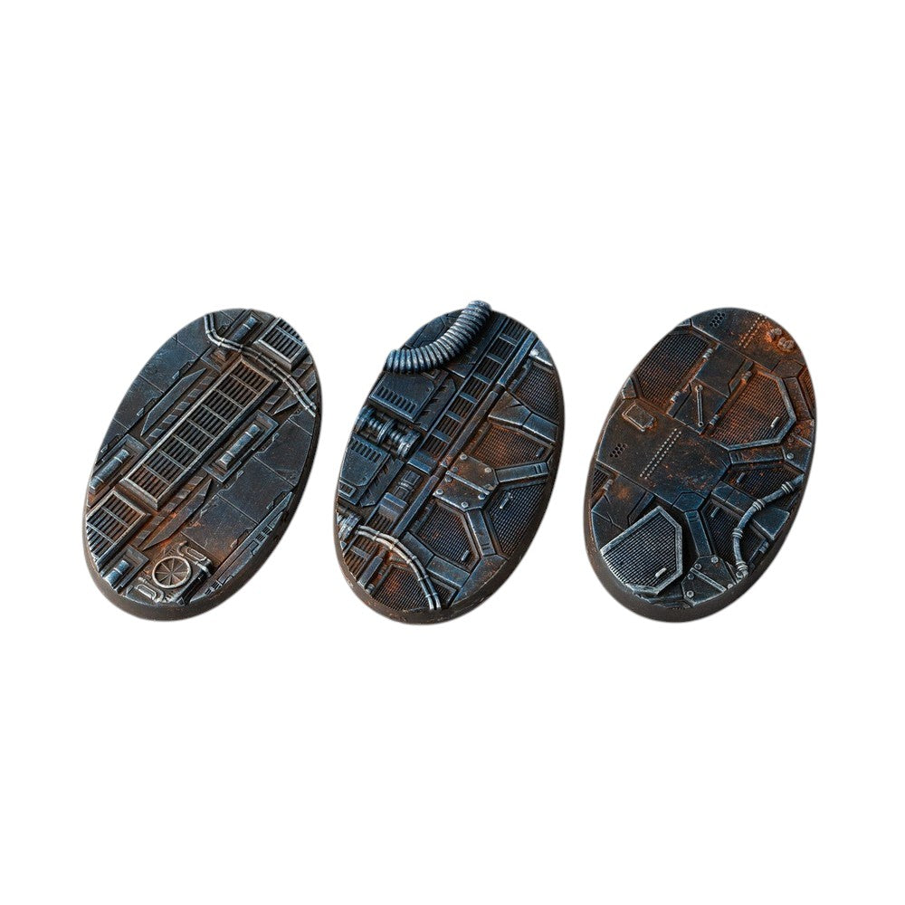 Gamers Grass GGB-SPO75 Battle Ready Bases Spaceship Corridor Oval 75mm (x3)