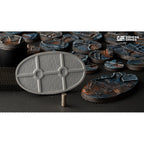 Gamers Grass GGB-SPO75 Battle Ready Bases Spaceship Corridor Oval 75mm (x3)
