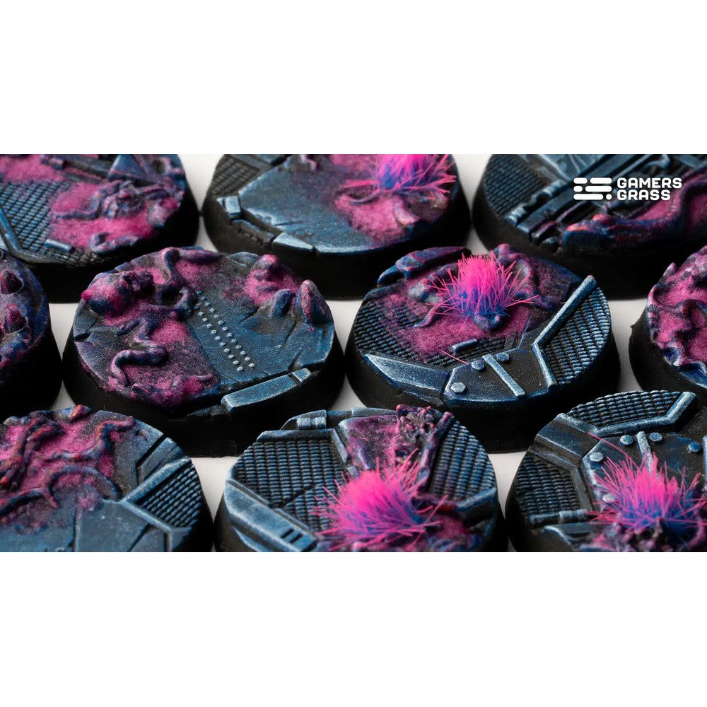 Gamers Grass GGB-AIR25 Battle Ready Bases Alien Infestation Round 25mm (x10)