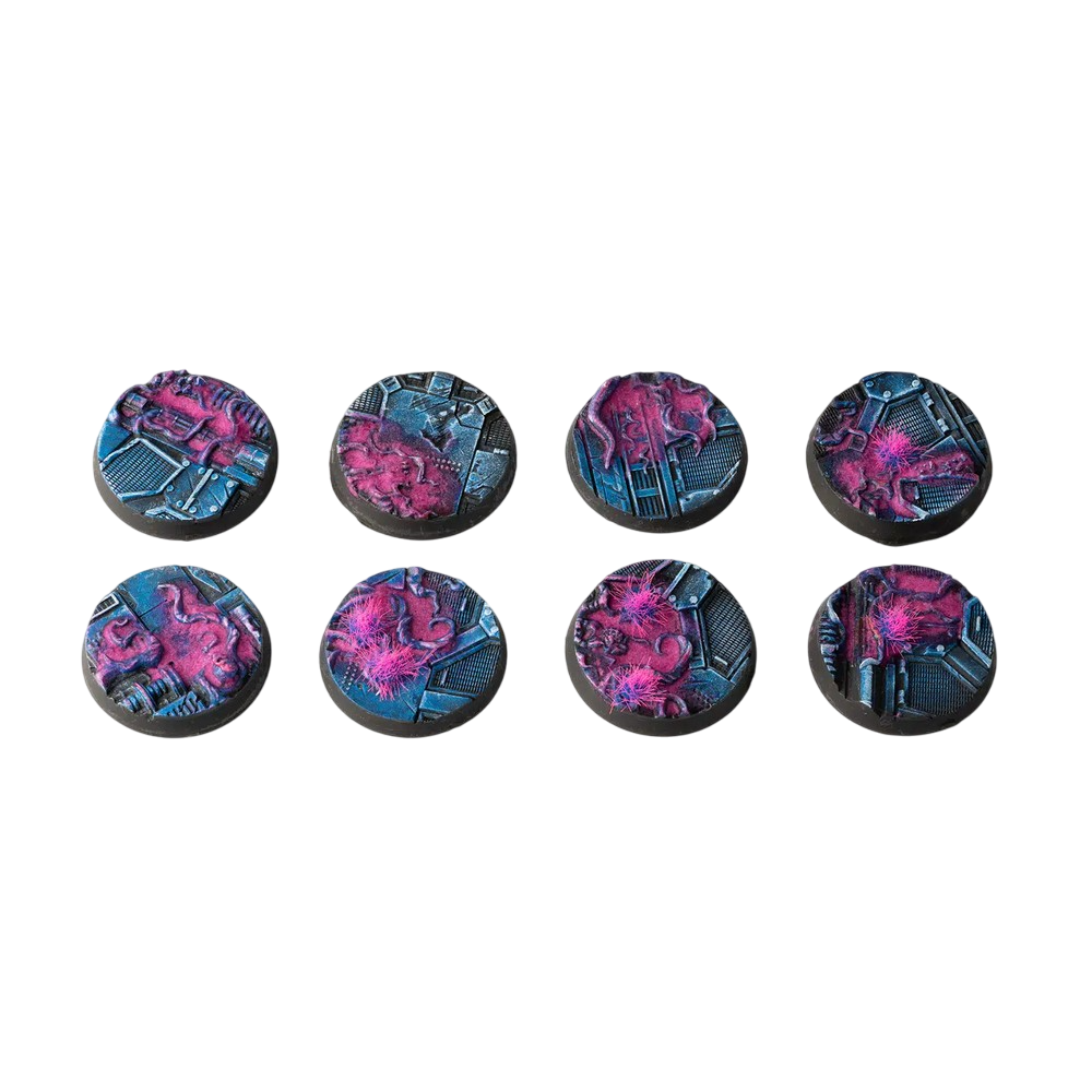 Gamers Grass GGB-AIR32 Battle Ready Bases Alien Infestation Round 32mm (x8)