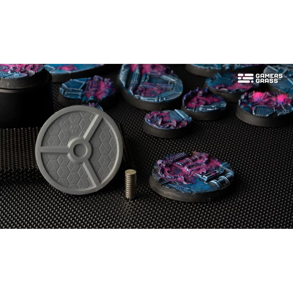 Gamers Grass GGB-AIR40 Battle Ready Bases Alien Infestation Round 40mm (x5)