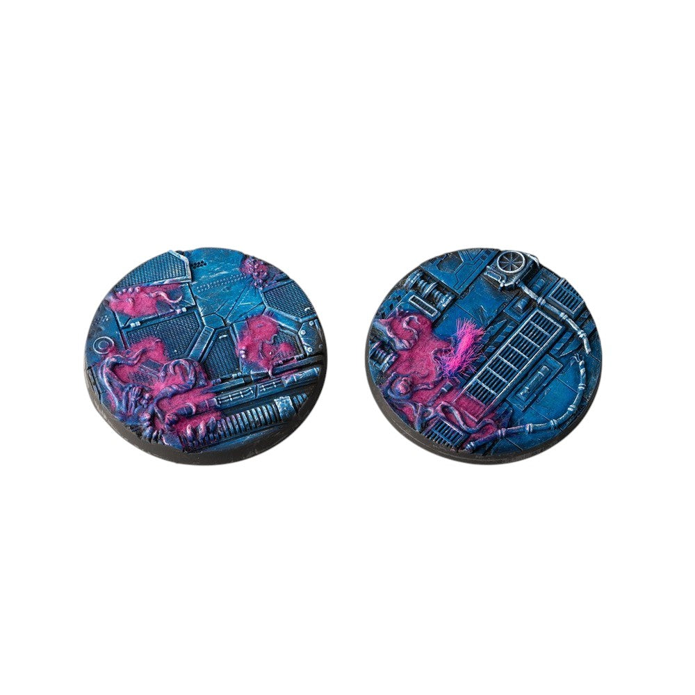 Gamers Grass GGB-AIR60 Battle Ready Bases Alien Infestation Round 60mm (x2)