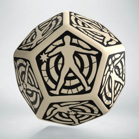 Q Workshop D12 Beige & black Hit Location die
