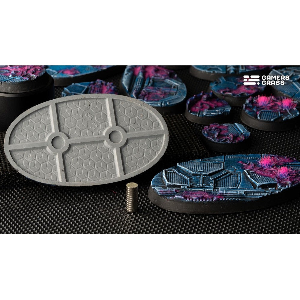 Gamers Grass GGB-AIO75 Battle Ready Bases Alien Infestation Oval 75mm (x3)