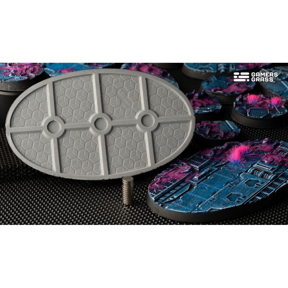 Gamers Grass GGB-AIO90 Battle Ready Bases Alien Infestation Oval 90mm (x2)