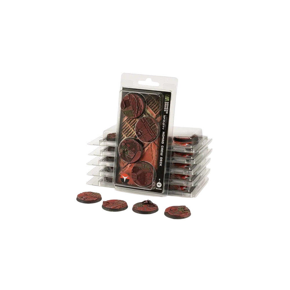Gamers Grass GGB-NCDR40 Battle Ready Bases Nomad Crew Deck Round 40mm (4x)