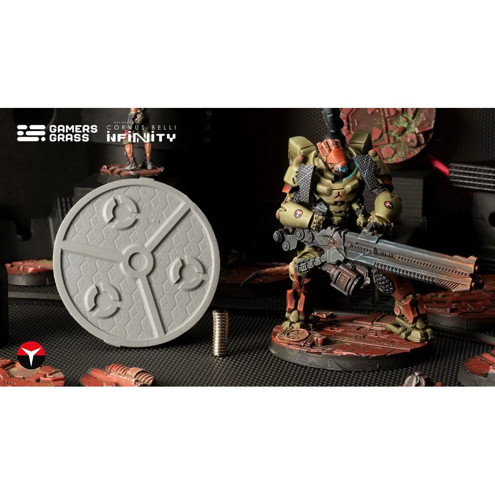 Gamers Grass GGB-NCDR55 Battle Ready Bases Nomad Crew Deck Round 55mm (2x)