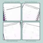 Roll & Play Press RP026QNGP Game Masters Quest Journal Mystic Purple