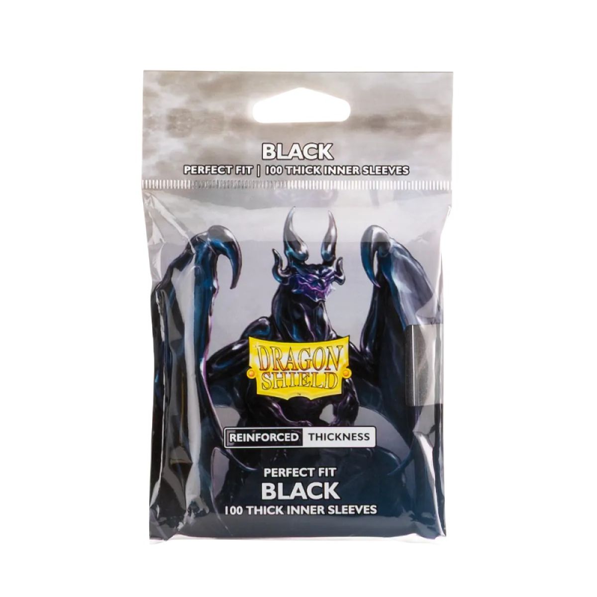Dragon Shield AT-13005 Perfect Fit (100) Thick Inner Sleeves: Black (9250452373741)