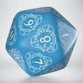 Q Workshop D20 Level Counter Blue & white Die