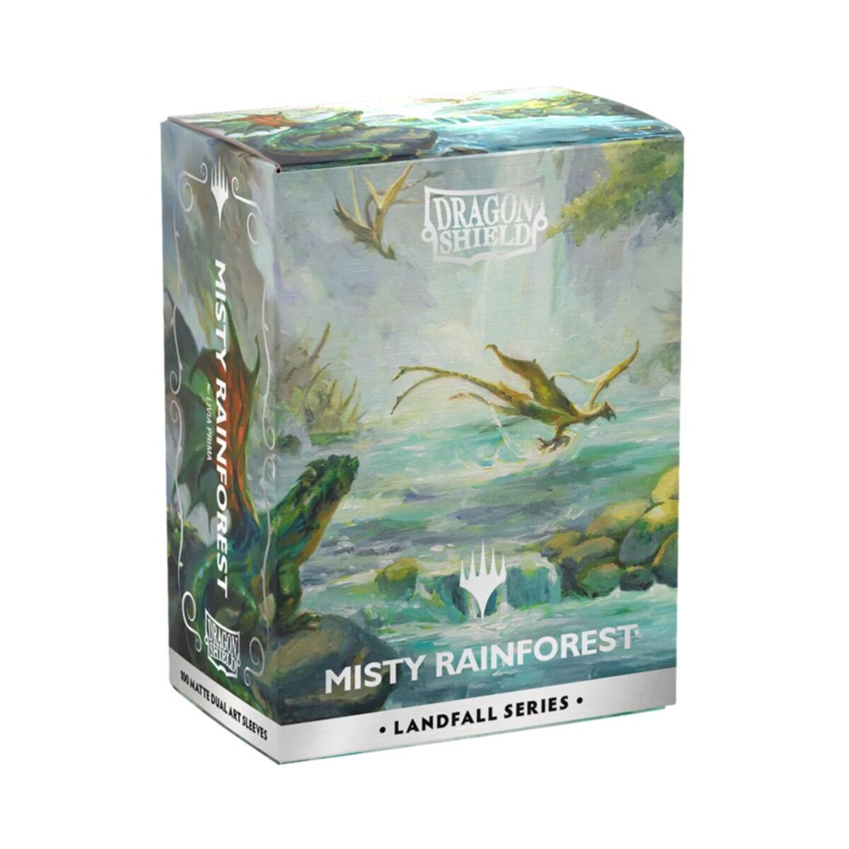Dragon Shield Sleeves (100) Matte Dual Art Misty Rainforest (MTG Landfall Series) - AT-16501
