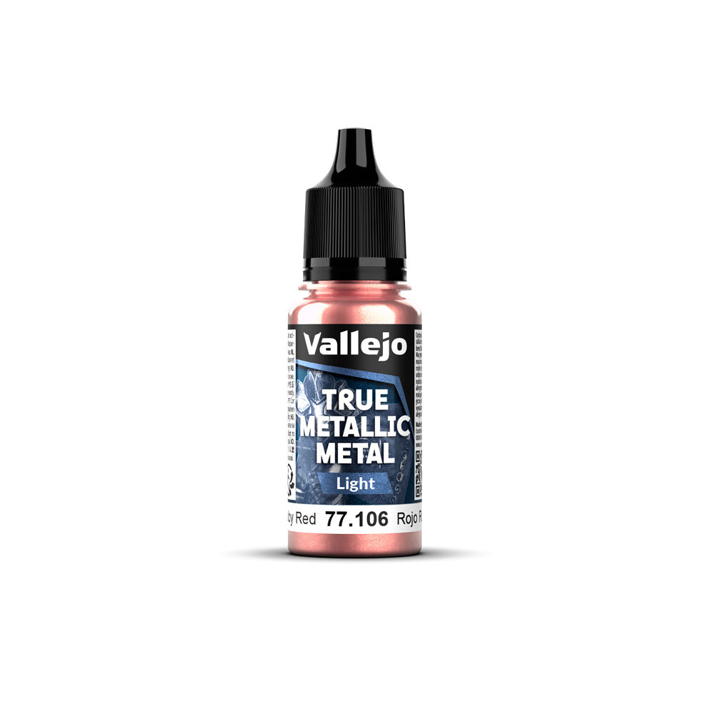 Vallejo True Metallic Metal Light Ruby Red 18ml - VJ77106
