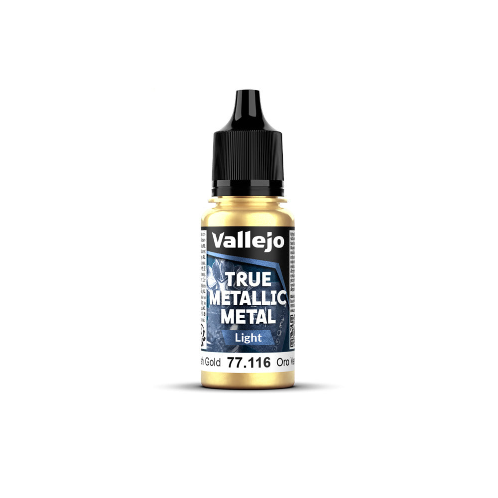 Vallejo True Metallic Metal Light Greenish Gold 18ml - VJ77116