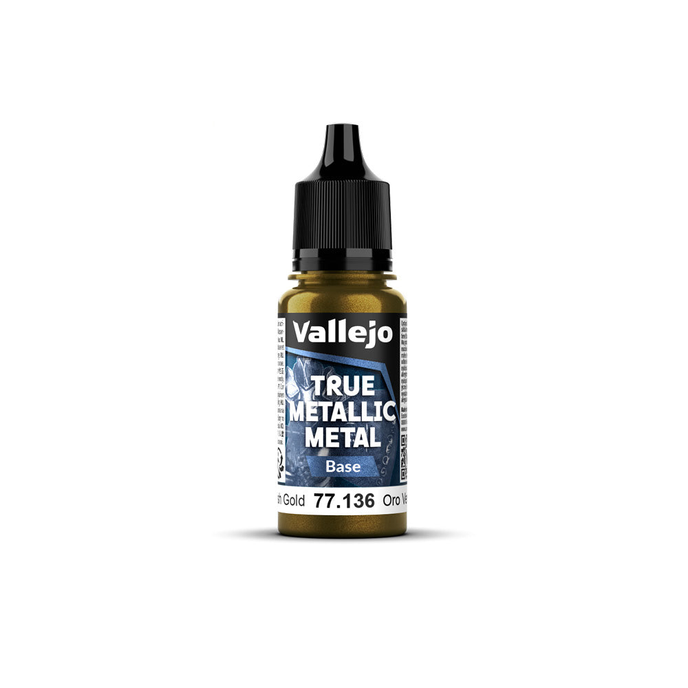 Vallejo True Metallic Metal Base Greenish Gold 18ml - VJ77136