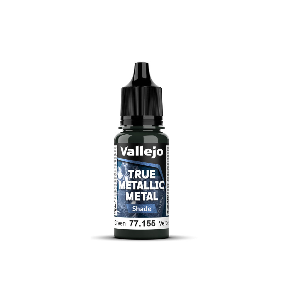 Vallejo True Metallic Metal Shade Amber Green 18ml - VJ77155