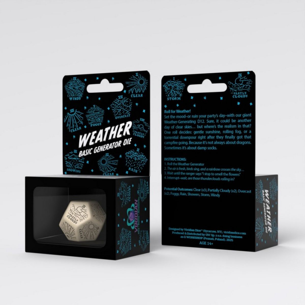 Q Workshop 20VWTG01 Weather Generator Die: Beige/Black (9250512240877)