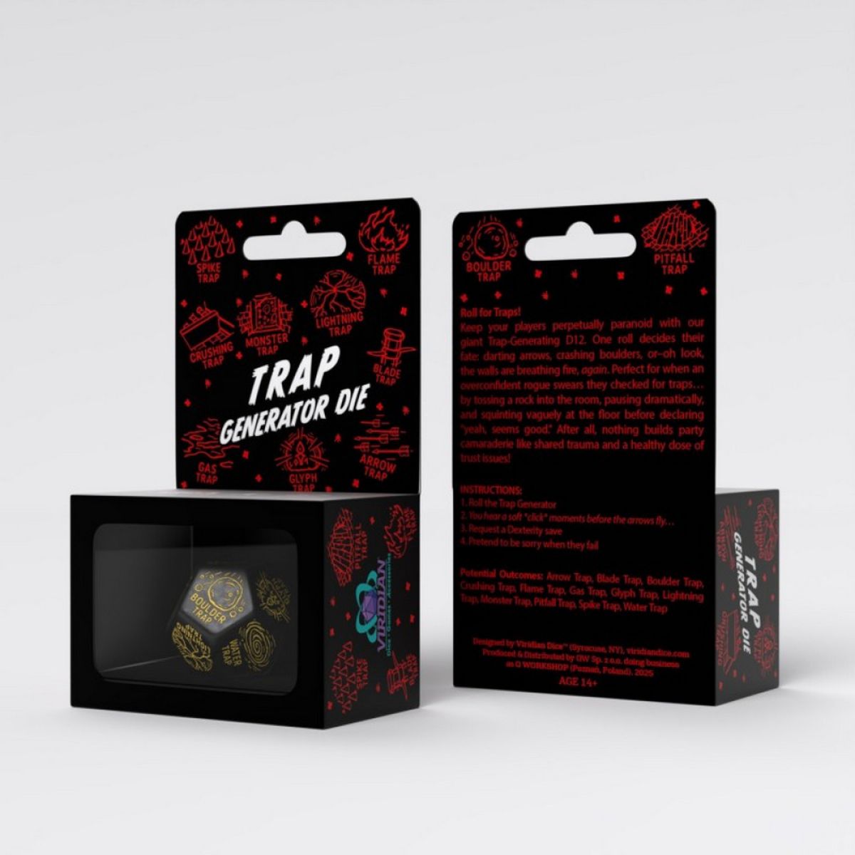 Q Workshop 20VTPG03 Trap Generator Die: Black/Yellow (9250511782125)