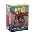 Dragon Shield Sleeves (100) Matte Dual Crimson & Silver - AT-15072