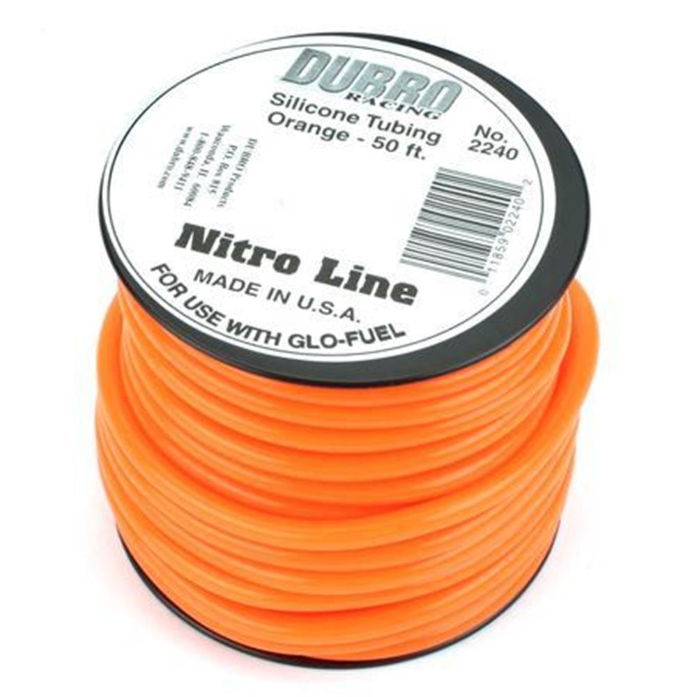 Dubro 2240 SILICONE TUBING NITRO ORANGE 1M (10908691271)