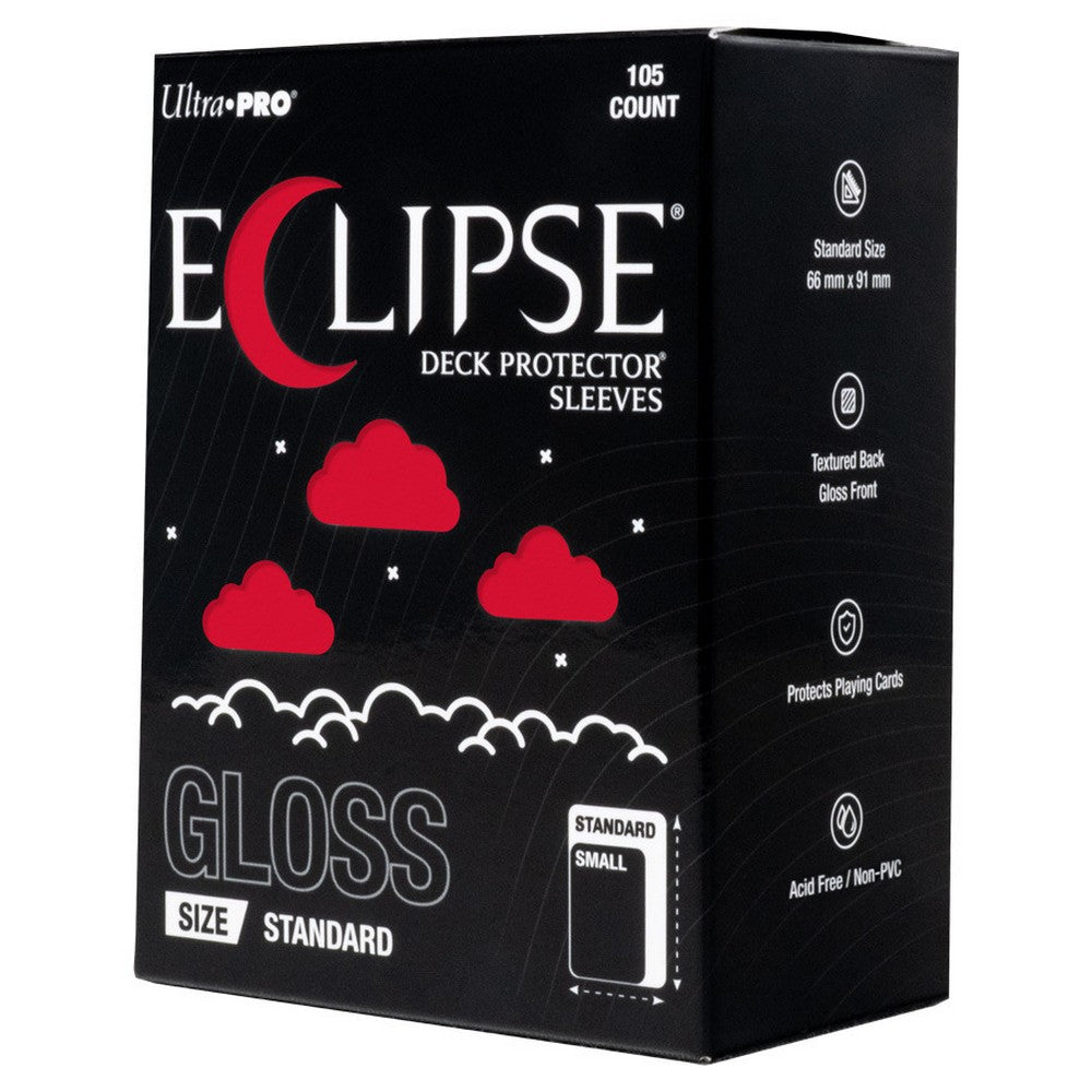 Ultra Pro ECLIPSE Gloss Standard Deck Protector Sleeves 105 Count Apple Red - UP16704