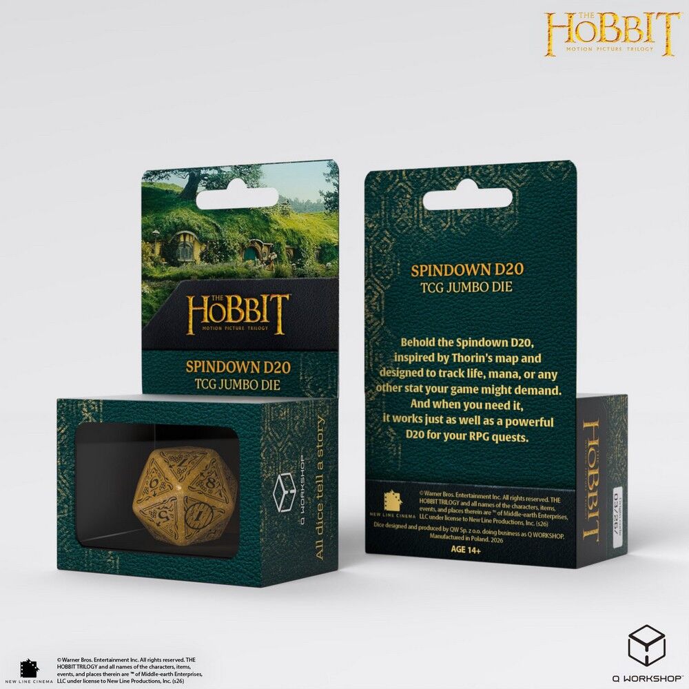 Q Workshop The Hobbit Spindown D20 Solaris TCG Jumbo Die - QW-HOB/190166/20LEV06