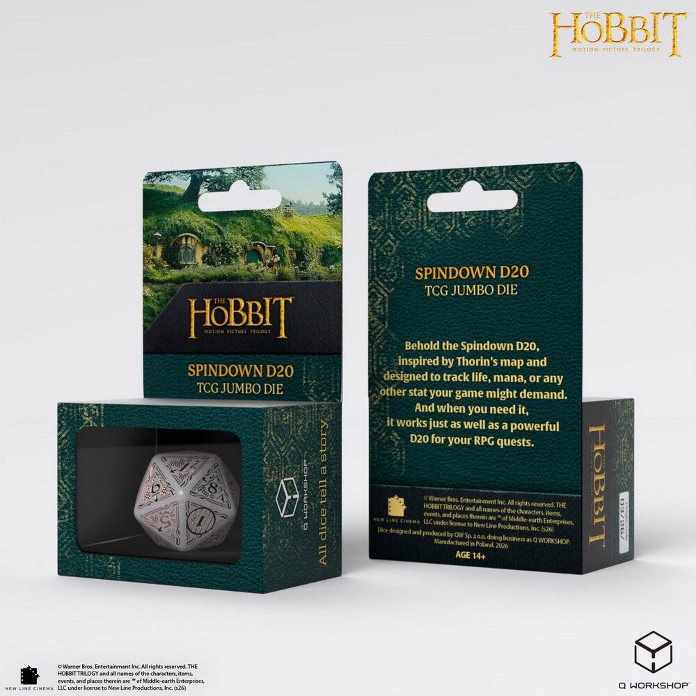 Q Workshop The Hobbit Spindown D20 Radiant TCG Jumbo Die - QW-HOB/190166/20LEV05