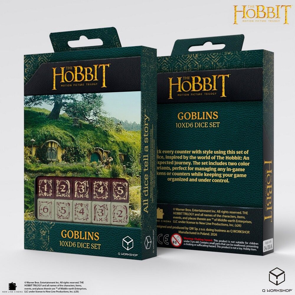 Q Workshop The Hobbit TCG 10x D6 Goblins - QW-HOB/190166/10XD6/GOB